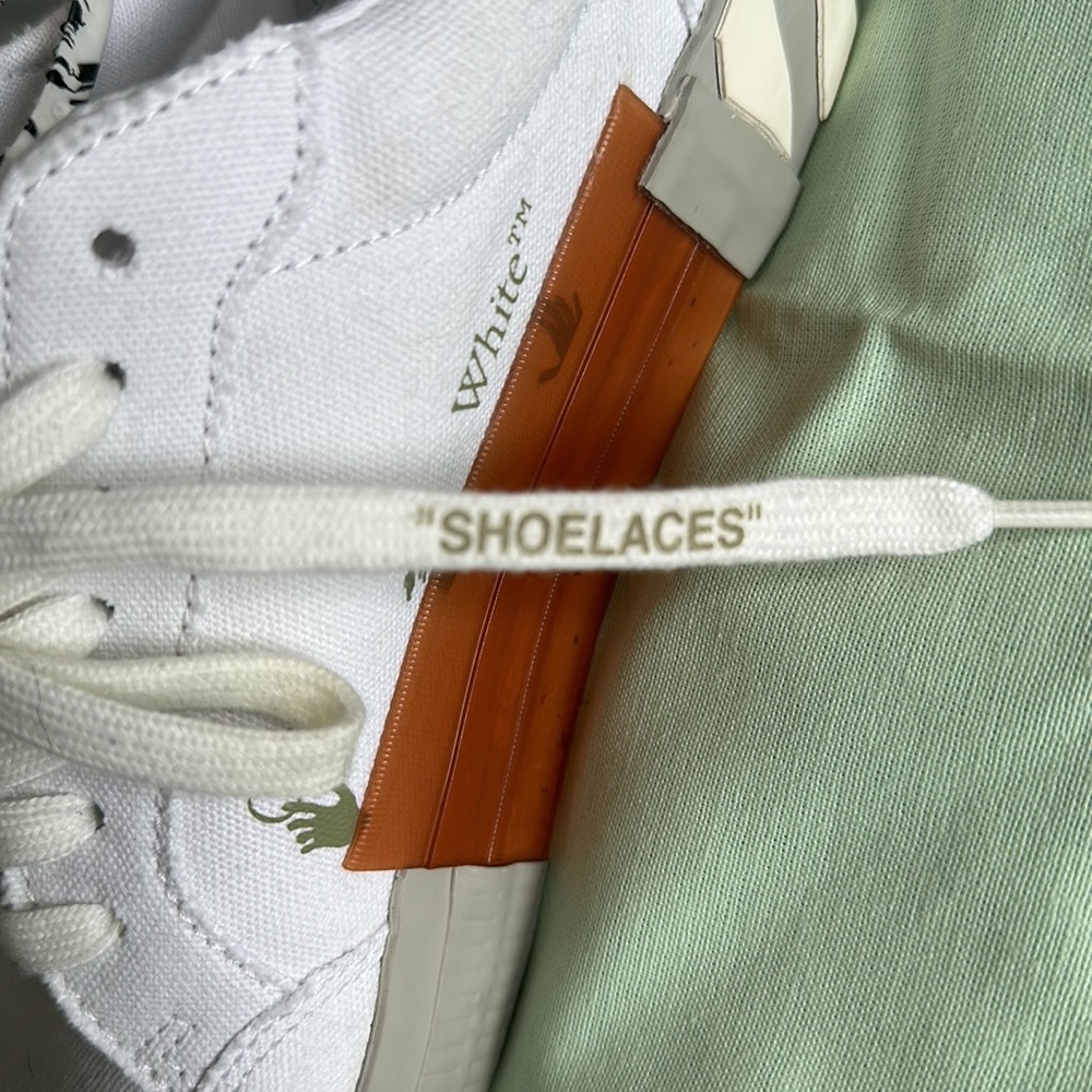 Off- White Vulcanized Eco Canvas Sneakers - Picture 13 of 16